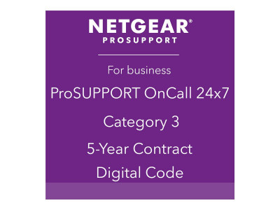 Netgear : contrat de maintenance support ONCALL 24X7 catégorie 3. 5 ans
