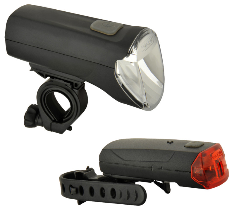 FISCHER Kit d'éclairage LED pour vélo 60/30/15 Lux