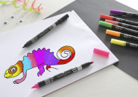 FABER-CASTELL Feutre double pointe Neon, étui de 10 FABER-CASTELL Feutre double pointe Neon, étui de 10