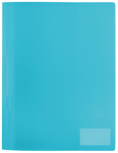 HERMA classeurs à feuillets mobiles, PP, A4, bleu translucide noir