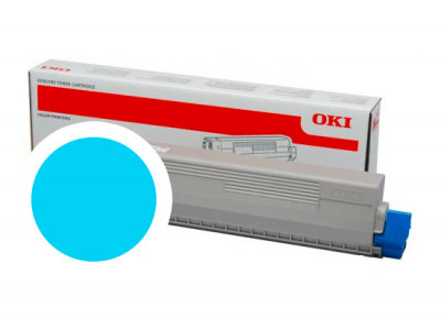 Oki Toner Cyan 5000 pages pour imprimante C824 C834 C844