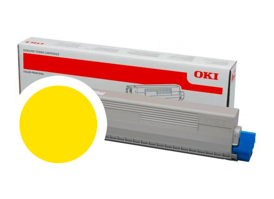 Oki Toner Jaune 5000 pages pour imprimante C824 C834 C844