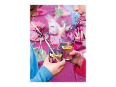 Dymo : LETRATAG tape PLAST YELL pour R