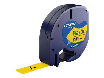Dymo : LETRATAG tape PLAST YELL pour R