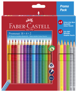 FABER-CASTELL Crayon couleur triangle ColourGRIP, étui promo