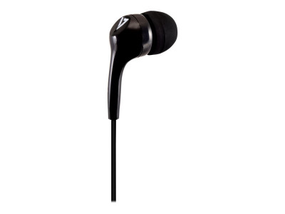 V7 : 3.5MM STEREO EARBUDS NOISE ISOLATING 1.2M cable BLACK