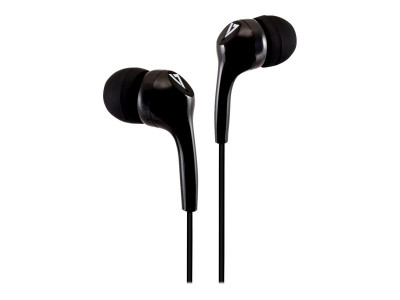 V7 : 3.5MM STEREO EARBUDS NOISE ISOLATING 1.2M cable BLACK