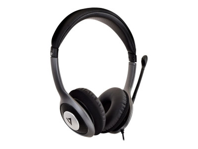 V7 : DELUXE USB HEADSET W/MIC ON cable CONTROL 1.8M cable