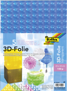 folia Film 3D, épaisseur: 150 microns, 230 x 330 mm, assorti