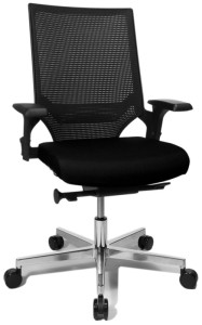 chaise pivotante bureau topstar « T300 », noir / noir