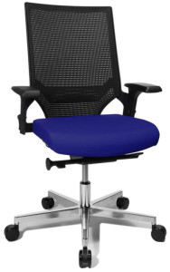 chaise pivotante bureau topstar « T300 », noir / noir