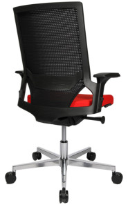 chaise pivotante bureau topstar « T300 », rouge / noir