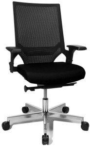 chaise pivotante bureau topstar « T300 », rouge / noir