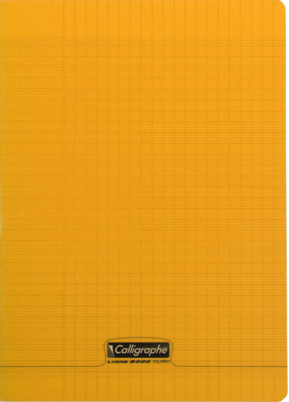 Cahier Séyès 140 pages - 170 x 220 mm - Jaune CALLIGRAPHE Polypro