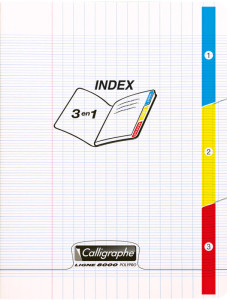 Calligraphe Cahier 3 index 8000 POLYPRO, 170 x 220 mm