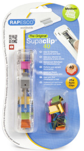 documents RAPESCO distributeur d'agrafe Supaclip 40, clip de couleur