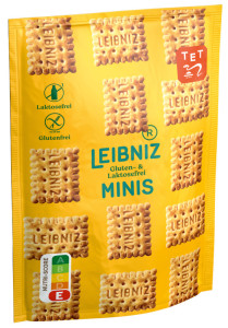 Leibniz Beurre Minis, sans gluten et sans lactose, sac