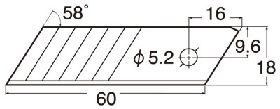 NT Cutter Lame de rechange BL 300, largeur de lame: 18 mm