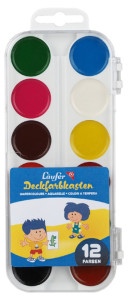 Boîte de peinture coureur, 24 couleurs, en matière plastique