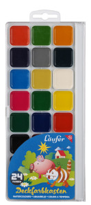 Boîte de peinture coureur, 24 couleurs, en matière plastique