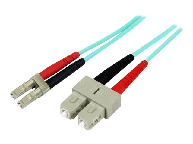 Startech : 2M 10 GB AQUA MULTIMODE 50/125 LSZH FIBER PATCH cable LC - SC