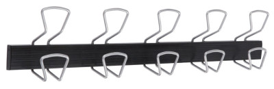 Garde-robe murale ALBA PMPRO3 M, 3 crochets, gris/noir