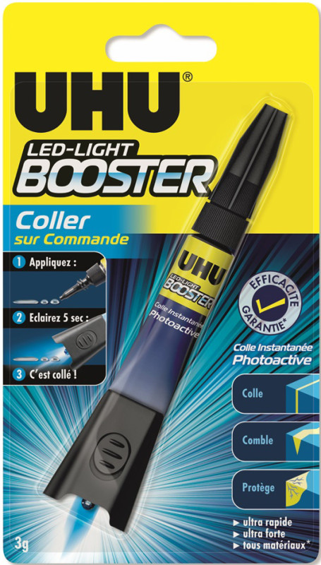 UHU Colle instantanée LED-LIGHT BOOSTER, tube de 3 g