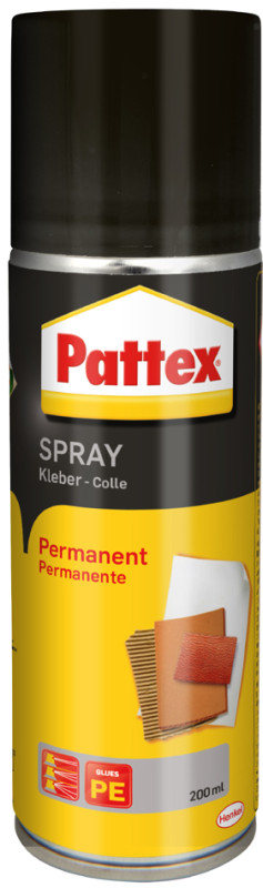 Pattex Colle en spray, permanent, bombe 200 ml