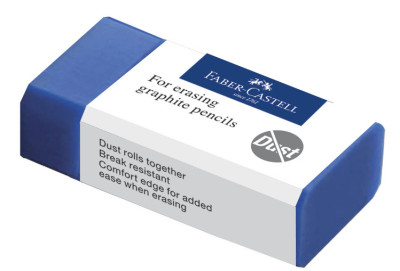 Gomme plastique Faber-Castell POUSSIÈRE, bleu