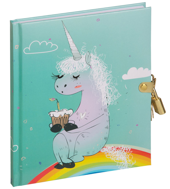 journal Pagna « Licorne », 128 feuilles, avec serrure