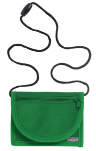 Pochette de cou Pagna, en nylon, vert lime