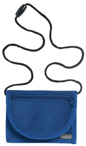 Pochette de cou Pagna, en nylon, bleu clair