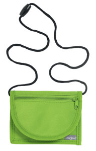 Pochette de cou Pagna, en nylon, bleu clair