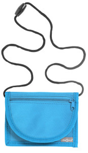 Pochette de cou Pagna, en nylon, bleu clair