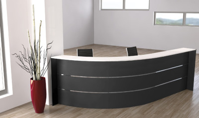 Kerkmann compteur d'arc BARI, (B) 3.320 x (t) 1 800 mm, blanc