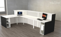 Kerkmann Grand L-bar BARI avec un espace de consultation, blanc