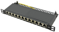 Panneau de brassage LogiLink 10 Cat. 6A, 12 ports, noir, 0,5 U Panneau de brassage LogiLink 10 Cat. 6A, 12 ports, noir, 0,5 U