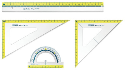 herlitz Geometrie-Set my.pen, 4-teilig, farbig sortiert