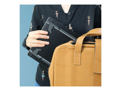 R-Go Tools R-Go Riser Duo, Support pour tablette et ordinateur portable, réglable, noir