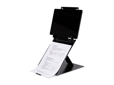 R-Go Tools R-Go Riser Duo, Support pour tablette et ordinateur portable, réglable, noir