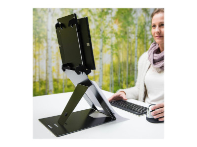 R-Go Tools R-Go Riser Duo, Support pour tablette et ordinateur portable, réglable, noir