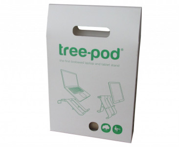R-Go Tools R-Go Treepod Bio-based Support pour ordinateur portable et tablette, blanc