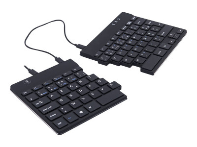 R-Go Tools R-Go Split Break Clavier Ergonomique, AZERTY (FR), noir, filaire