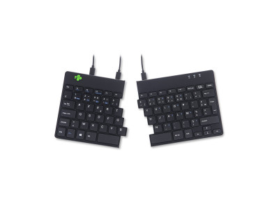 R-Go Tools R-Go Split Break Clavier Ergonomique, AZERTY (FR), noir, filaire