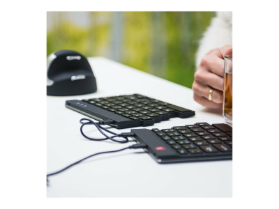 R-Go Tools R-Go Split Break Clavier Ergonomique, AZERTY (FR), noir, filaire