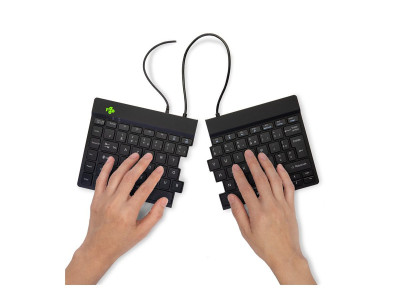 R-Go Tools R-Go Split Break Clavier Ergonomique, AZERTY (FR), noir, filaire