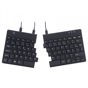 R-Go Tools R-Go Split Break Clavier Ergonomique, AZERTY (FR), noir, filaire