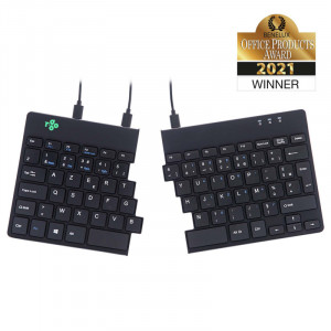 R-Go Tools R-Go Split Break Clavier Ergonomique, AZERTY (FR), noir, filaire