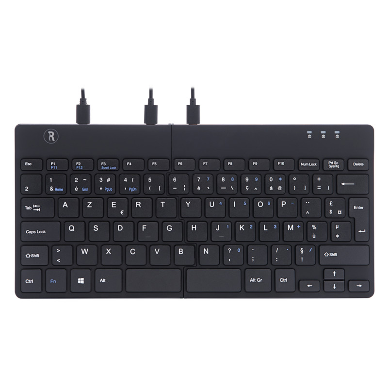 R-Go Tools R-Go Split Break Clavier Ergonomique, AZERTY (FR), noir, filaire