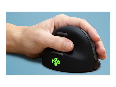 R-Go Tools R-Go HE Mouse, Souris ergonomique gaucher sans fil Moyen